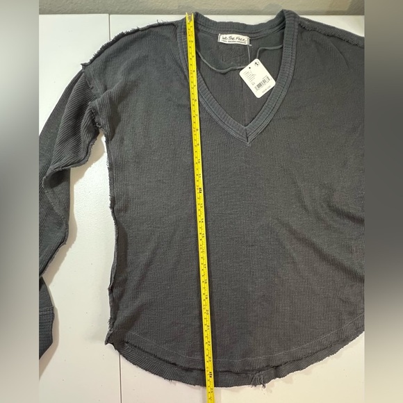 We The Free Womens Sail Away Long Sleeve Solid Top, Dark Gray, NWT - Picture 10 of 11